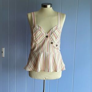 Yoyo 5 eomens top striped print fit/flare